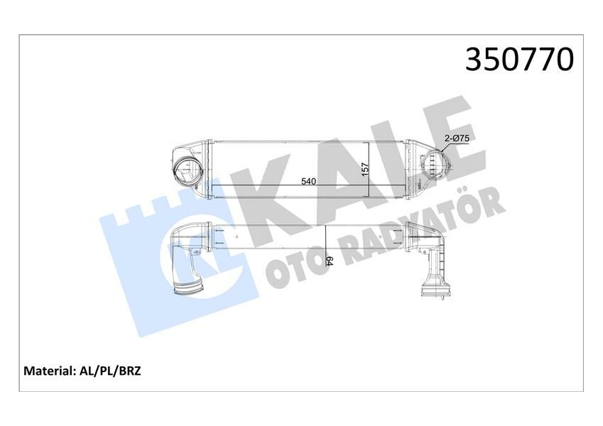 TURBO RADYATORU BMW N47 M57N2 E83 05 11-KALE 350770-17513453726-17513421803