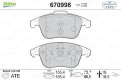 ÖN BALATA C4 PICASSO 06 11 P5008 1.6 16V-2.0 16V-2.0 HDI 08 12 P3008 12 DS4 11 DS5 12-VALEO 670998-1647874080-4253.62-4253.97-4254.77