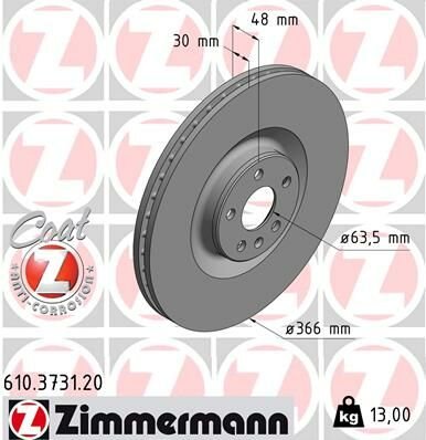 ÖN FREN AYNASI VOLVO XC90 II 2014 2022 XC60 II 2018 366 CAP 19 JANT-ZIMMERMANN 610.3731.20-31400569
