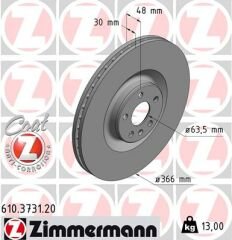 ÖN FREN AYNASI VOLVO XC90 II 2014 2022 XC60 II 2018 366 CAP 19 JANT-ZIMMERMANN 610.3731.20-31400569