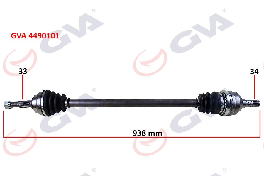 KOMPLE AKS SAĞ VECTRA A 88-95 -ASTRA F 92-98 -CALIBRA A 89-97 1.8-2.0 ABS SİZ 33x34x938mm-GVA-374144-374020-9117958-90348325