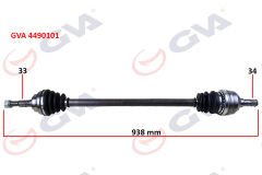 KOMPLE AKS SAĞ VECTRA A 88-95 -ASTRA F 92-98 -CALIBRA A 89-97 1.8-2.0 ABS SİZ 33x34x938mm-GVA-374144-374020-9117958-90348325