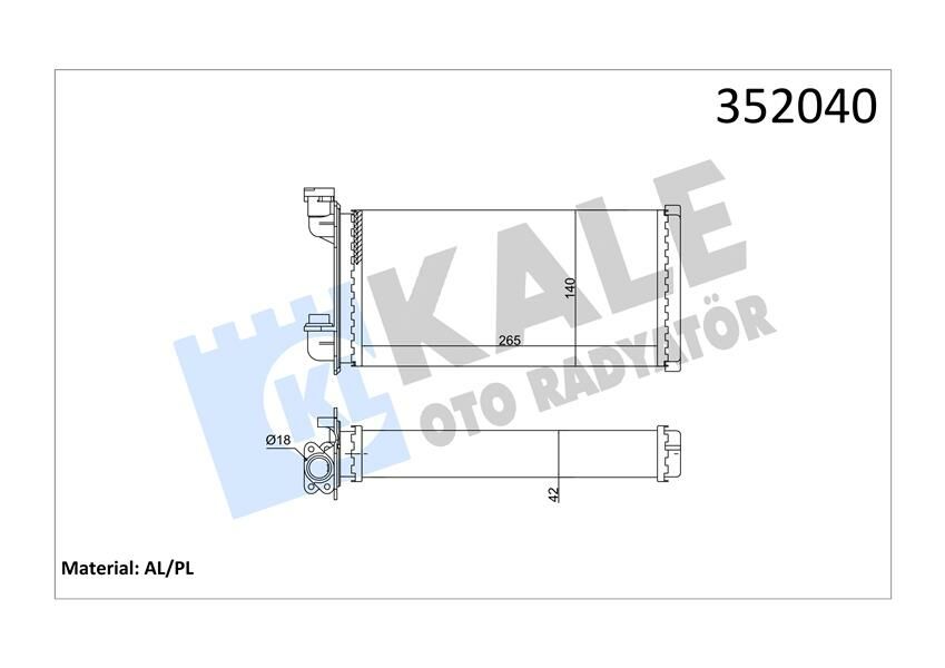 KALORIFER RADYATORU BMW E30 83 94-KALE 352040-64111373772 64118391362