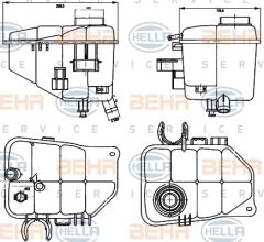 RADYATOR YEDEK SU DEPOSU MERCEDES W203 CL203 S203 C209 A209-MAHLE CRT126000S-A2035000049