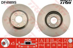 ÖN FREN DİSKİ NISSAN QASHQAI 07 13 JUKE 14 19 RENAULT KOLEOS I 08 320x28 5 DELİK HAVALI-TRW-40206JY01A-402069828R-40206ET01A