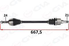 KOMPLE AKS ÖN SOL PSA 301 1.2 VTI M-T 12--GVA 4443313-9803966280