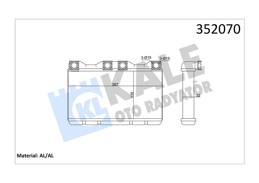 KALORIFER RADYATORU BMW E38-KALE 352070-64118373175