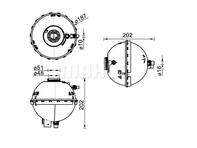 RADYATOR YEDEK SU DEPOSU BMW N13 N20 N26 B38 F20 F22 F23 F30 F32 F33 F34 F36-MAHLE CRT211000S-17137642158