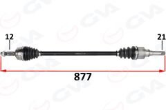 KOMPLE AKS ÖN SAĞ PSA 301 1.2 VTI M-T 12--GVA 4443312-9803966380
