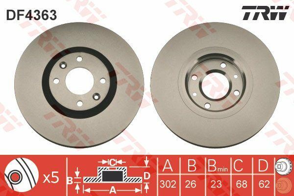 ÖN FREN AYNASI CORSA F e 19 MOKKA e 20 208-e 19 2008 19 307 02 3008 09 C4-e 20 DS3 18 302x34x4DL HAVALI-TRW-9809266280-9687602180-4249.85
