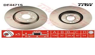 FREN DISKI ON 4-matic MERCEDES W166 C292 W251-TRW DF4471S-A1644211312