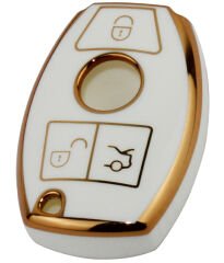 KONTAK ANAHTAR KUMANDA KORUYUCU KILIF TPU 3 TUŞ BEYAZ MERCEDES SMART KEYLESS-AFT HMA219-B-HMA219-B