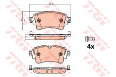 ARKA FREN BALATA AUDI A4-A5-A7-Q5-Q7 2014 129.3x59x17.5-TRW-8W0698451L-8W0698451H