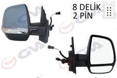 DIŞ DİKİZ AYNASI SAĞ DOBLO 11 OPEL COMBO D 12 18 MEKANİK SİNYALLİ ASTARLI ÇİFT CAM KONVEKS VM-669PR-GVA-735528034-95511482-1426597