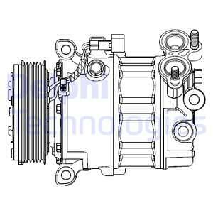KLIMA KOMPRESORU FORD FOCUS III 11 1.6 TDCI MONDEO IV 07 14 1.6 TDCI VOLVO V60 I 10 V40 10 V50 10 S60 II 10 S40 II 10 C30 10 1.6D D 4162 T-DELPHI CS20512-AM5N19D629AA-1722070-36001128