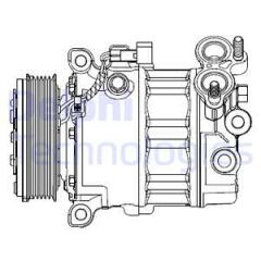 KLIMA KOMPRESORU FORD FOCUS III 11 1.6 TDCI MONDEO IV 07 14 1.6 TDCI VOLVO V60 I 10 V40 10 V50 10 S60 II 10 S40 II 10 C30 10 1.6D D 4162 T-DELPHI CS20512-AM5N19D629AA-1722070-36001128