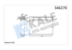 KALORIFER RADYATORU BMW E39 E36 KLIMALI-KALE 346270-64111469197-64111393212