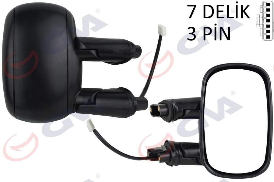 DIŞ DİKİZ AYNASI SAG ELEKTRİKLİ ASTARLI FIAT DOBLO 00 10 KONVEKS 3 FİŞ VM-666EHPR-GVA 1029110-735296227