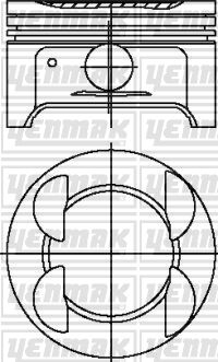 PISTON SEGMAN STD 7900MM FOCUS II 04 11 C MAX 05 11 MONDEO IV 07 14 16 ZETEC S EFI 100PS-115PS-123PS-YENMAK 31-03795-000-8772777-8783920002-8783920702