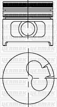 MOTOR PİSTON SEGMAN STD X17D ASTRA F-VECTRA A-COMBO B 82.5mm-YENMAK 31-03799-000