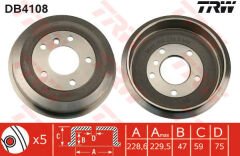 FREN KAMPANASI ARKA BMW E36-TRW DB4108-34211159486