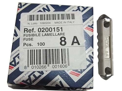 0200151 TAŞ SİGORTA 8 AMPER BEYAZ-MTA 2501-0200151/2501
