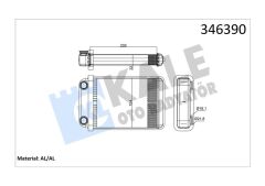KALORİFER RADYATÖRÜ OPEL ASTRA J ASTRA J GTC 10 ASTRA K-ZAFIRA TOURER C 15-KALE 346390-1618297-13287939