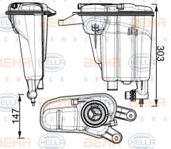 RADYATÖR YEDEK SU DEPOSU A4-A5 08- FEBI 103414 CRT 95 000S-MAHLE CRT95000S-8K0121403Q-8K0121403T