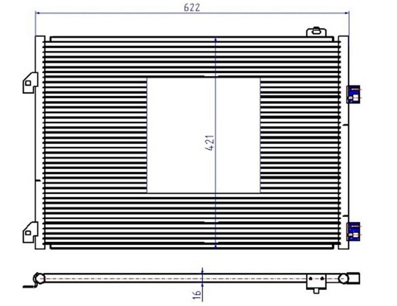 KLİMA KONDENSERİ CLIO SYMBOL 1.5 DCI 04 MEK 658x411x16-ORIS-8200245598