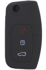 KONTAK ANAHTAR KUMANDA KORUYUCU KILIF SİLİKON 3 TUŞ SİYAH FORD FOCUS 2-FIESTA-X MAX-AFT-HMA041-S