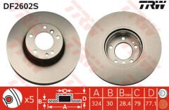 FREN DISKI ON ADET BMW E39 E32 E38 E31-TRW DF2602S-34116757747