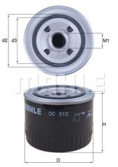 YAG FILTRESI FREELANDER I L314 2.0 DI 98 00 FREELANDER I SOFT TOP L314 2.0 D 98 06-MAHLE OC312-ERR5542