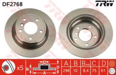 FREN DISKI ARKA BMW E39 96 03-TRW DF2768-34216767049
