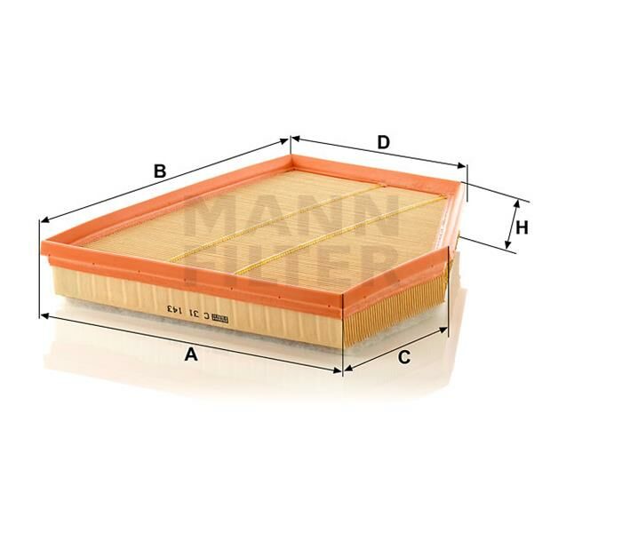 HAVA FILTRESI BMW N47 M47 M57 E60 E61 E63 E64-MANN C31143-13717793647