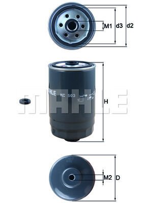 YAKIT FİLTRESİ Spin-on fuel filter-MAHLE KC503D