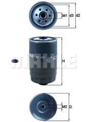 YAKIT FİLTRESİ Spin-on fuel filter-MAHLE KC503D