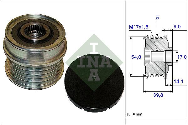 ALTERNATÖR KASNAĞI RULMANLI BRAVO-DOBLO-LINEA-PUNTO-500-500C-L-X-COMBO-GIULIETTA-MITO 1.4-INA 535017110-77364616-MS1210411440