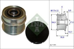 ALTERNATÖR KASNAĞI RULMANLI BRAVO-DOBLO-LINEA-PUNTO-500-500C-L-X-COMBO-GIULIETTA-MITO 1.4-INA 535017110-77364616-MS1210411440