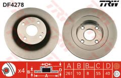 ARKA FREN AYNASI MAZDA 323 C V 94-98 -323 F VI 98-04 -323 S VI 98-04-TRW DF4278-B26Y26251-BJ3Y26251