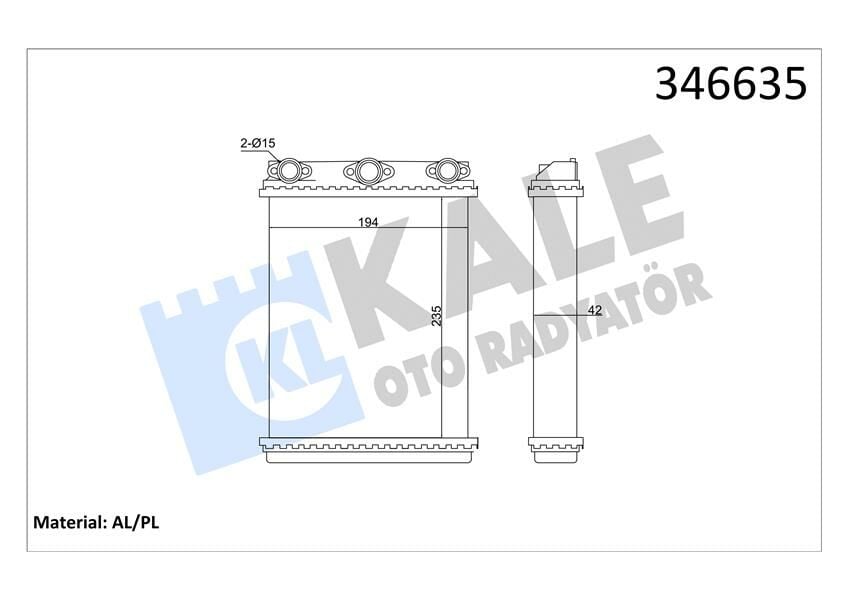 KALORIFER RADYATORU MERCEDES W124 S124 C124-KALE 346635-A0028355501