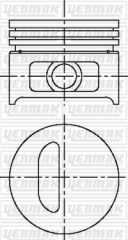 PISTON SEGMAN STD 75.80mm CLIO 1.2 RL-RN-RT 91-98 E5F A 710 / E7F 708-YENMAK 31-03914-000