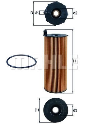 YAG FILTRESI RANGE ROVER 3 L322 3.6 06 12 RANGE ROVER SPORT I L320 3.6 D 06 13-MAHLE OX196.1D1-LR002338