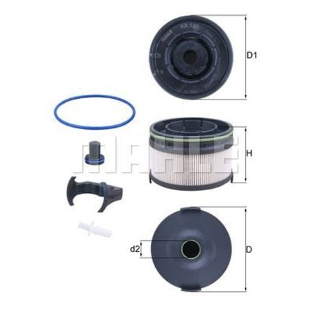 YAKIT FILTRESI MERCEDES OM654 W177 W247 W205 S205 C205 W213 S213 C238-MAHLE KX533KIT-A6540920100