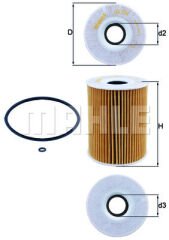 YAG FILTRESI MERCEDES OM629 X164 W211 W164 W221-MAHLE OX254D1-A6291800109