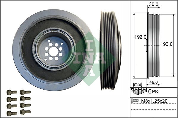 CRANK/PUL/KİT FEAD CRANKSH. PULLEY 2085-INA 544010220