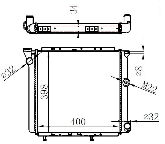 RADYATÖR EXP-R9-R11 360x370x18 ALÜMİNYUM-ORIS-7700765602-7700759196-7701406496