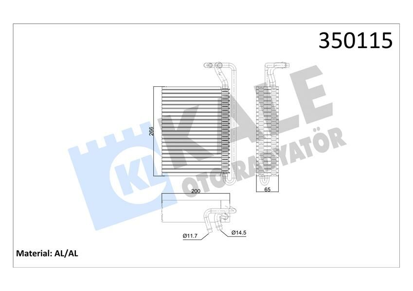 EVAPORATOR BMW N42 N46 M43 M47 M52 M54 M57 S54 E46 N52 N46 N47 M57 E83-KALE 350115-64119135744