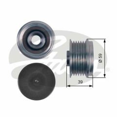 ŞARJ DİNAMO ALTERNATÖR KASNAĞI ASTRA H-CORSA C-D-COMBOC-D-MERIVA-TIGRA-DOBLO-FIORINO-PUNTO-PALIO- 1.0-1.2-1.4-1.3 CDTI-GATES OAP7113-93192215-77364723-6204229-6204286