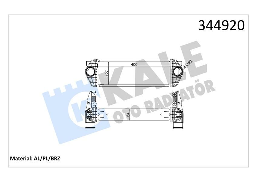 TURBO INTERCOLL RADYATORU TRANSİT CONNECT TC7 06 14 1.8DI 1.8 TDCI AL PL SYSTEM-KALE 344920-7T169L440AC-4999282-7T169L440AE