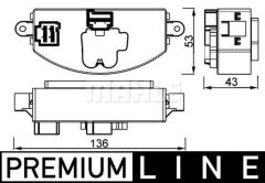 KLIMA FAN REGULATORU MERCEDES W176 W246 C117 X117 X156 W222 C217-MAHLE ABR106000P-A2229060303